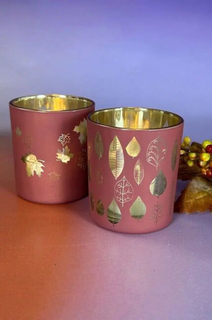 Piazza Ahorn Votivglas 7cm glory pink/gold – Produktansicht