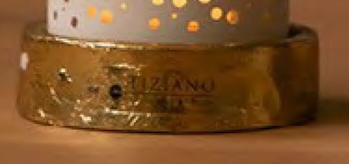 Piazza Basis für Votivglas 8cm gold – Produktansicht