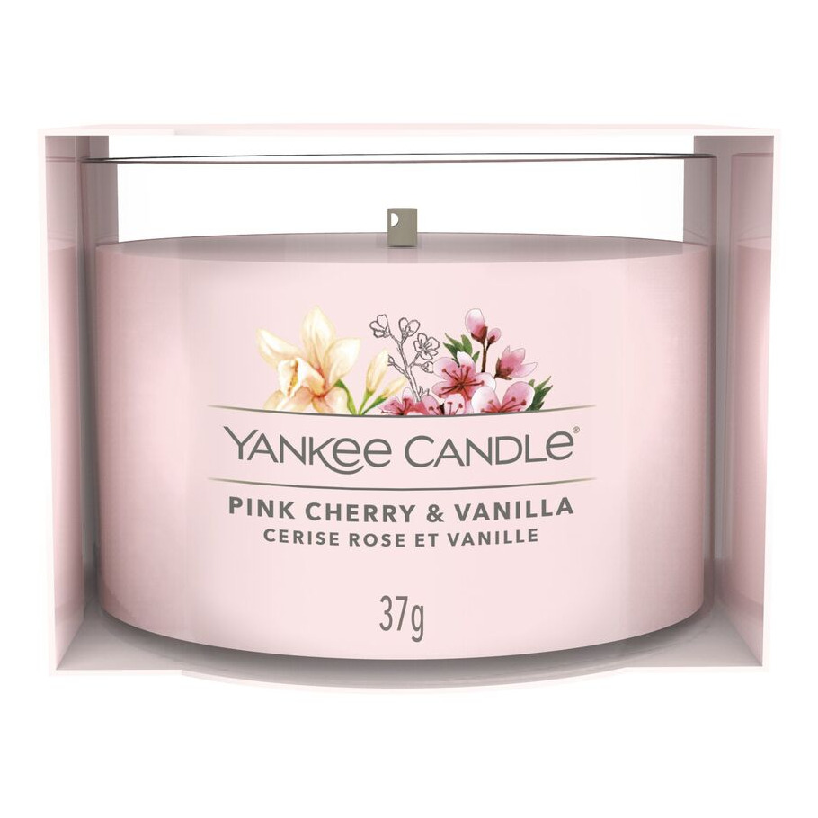 Yankee Candle Pink Cherry & Vanilla Yankee Candle Pink Cherry & Vanilla 37-g-Glasvotivkerze in Verpackung