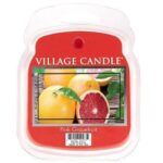Vorderseite eines Village Candle Pink Grapefruit Duftwachses