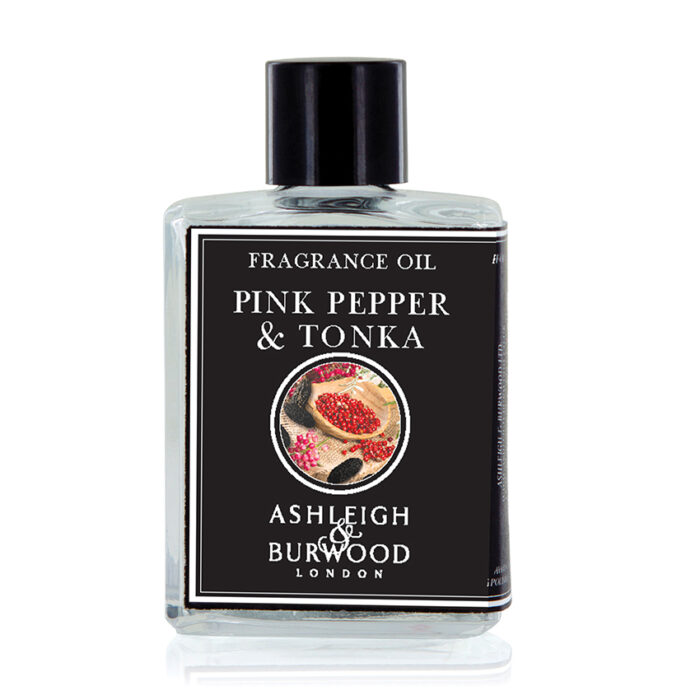 Frontansicht einer Flasche Fragrance Oil Pink Pepper & Tonka