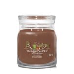 Nahaufnahme der Yankee Candle Praline & Birch Kerze mit zwei Dochten