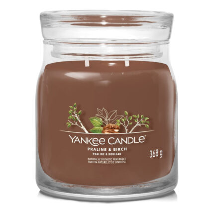 Yankee Candle Praline & Birch Duftkerze im Glas mit zwei Dochten