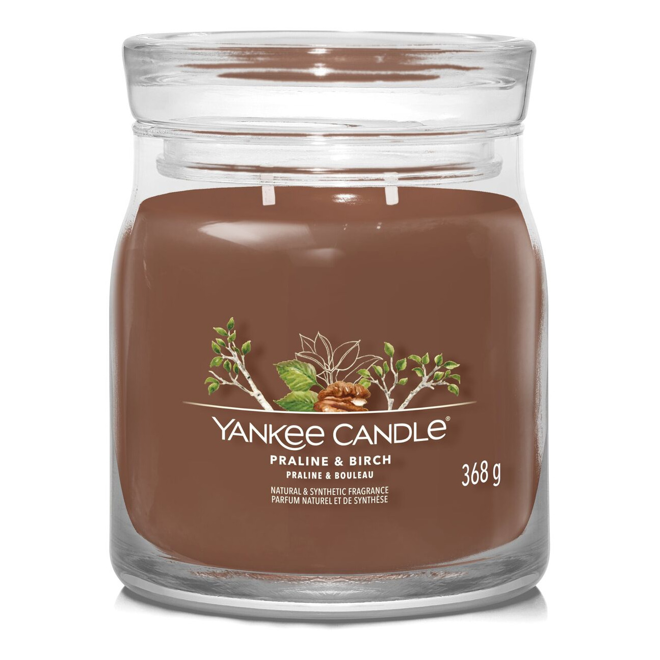 Yankee Candle Praline & Birch Yankee Candle Praline & Birch Duftkerze im Glas mit zwei Dochten