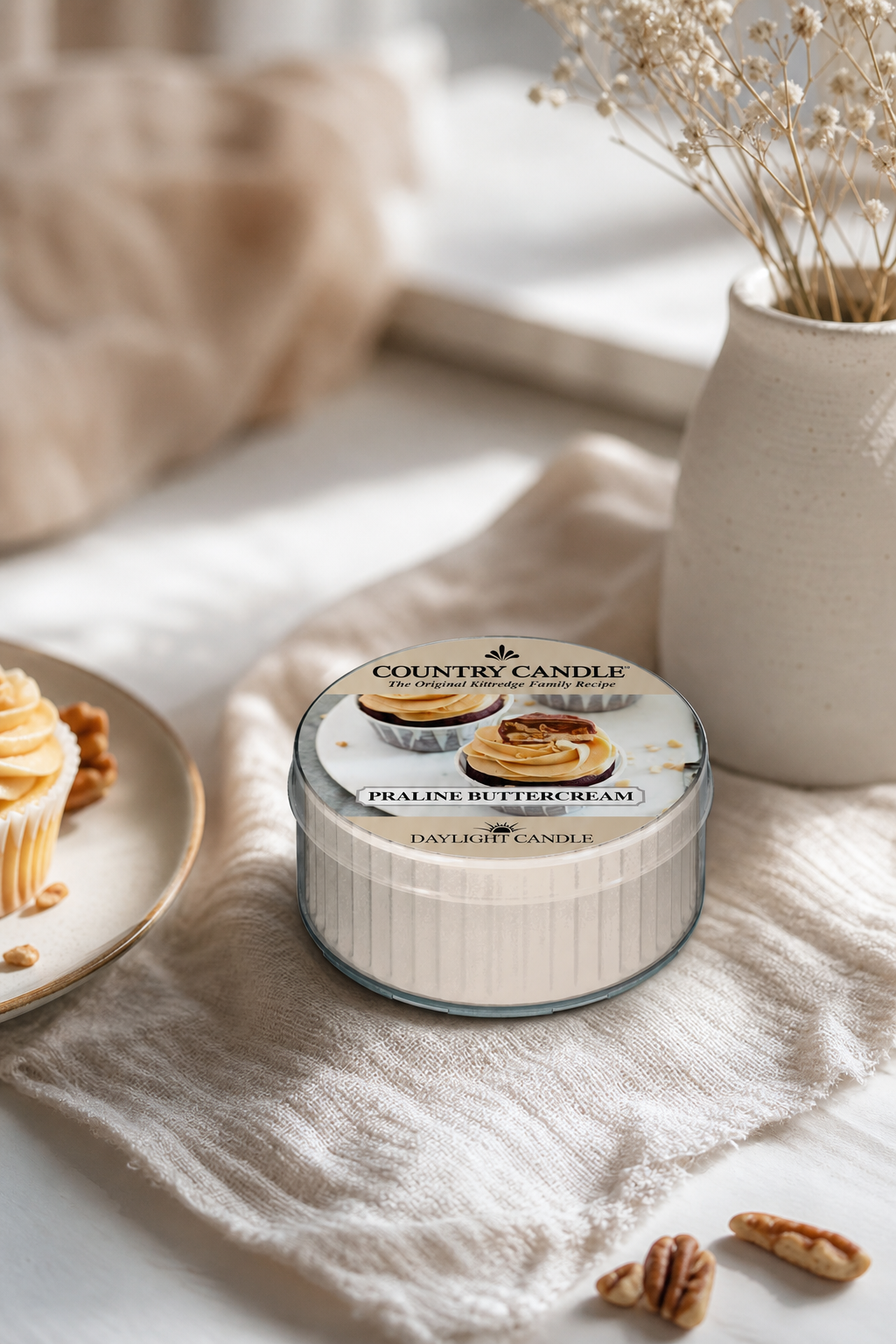 Praline Buttercream Daylight 42g in einer stimmungsvollen Anwendungsszene