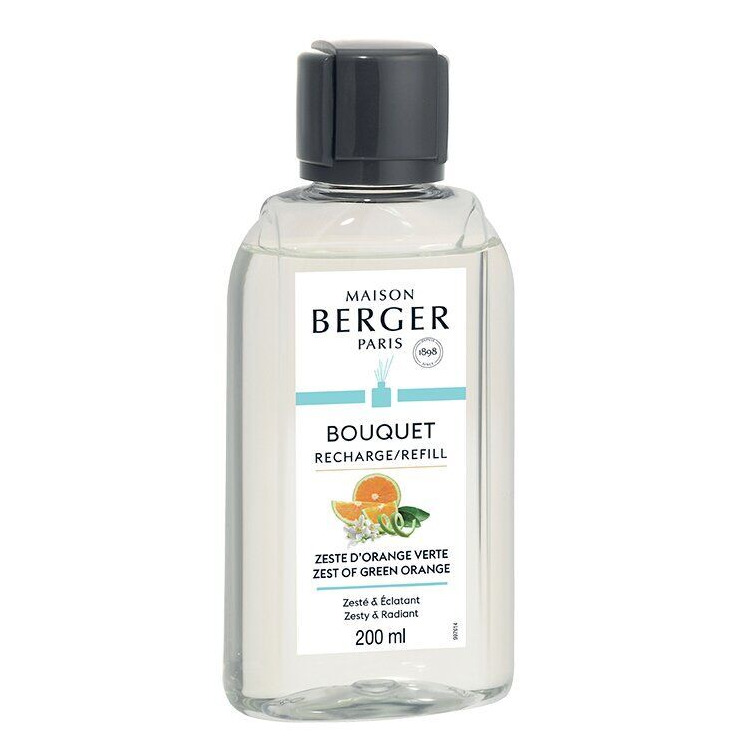 Bouquet Nachfüllung Zeste d’Orange Verte Maison Berger Paris Bouquet Nachfüllflasche mit 200-ml-Etikett