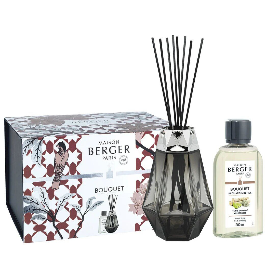 Diffuser-Set mit Bouquet-Nachfüllung Schwarzer Raumduft-Diffuser mit Duftstäbchen, dekorativer Verpackung und Nachfüllflasche
