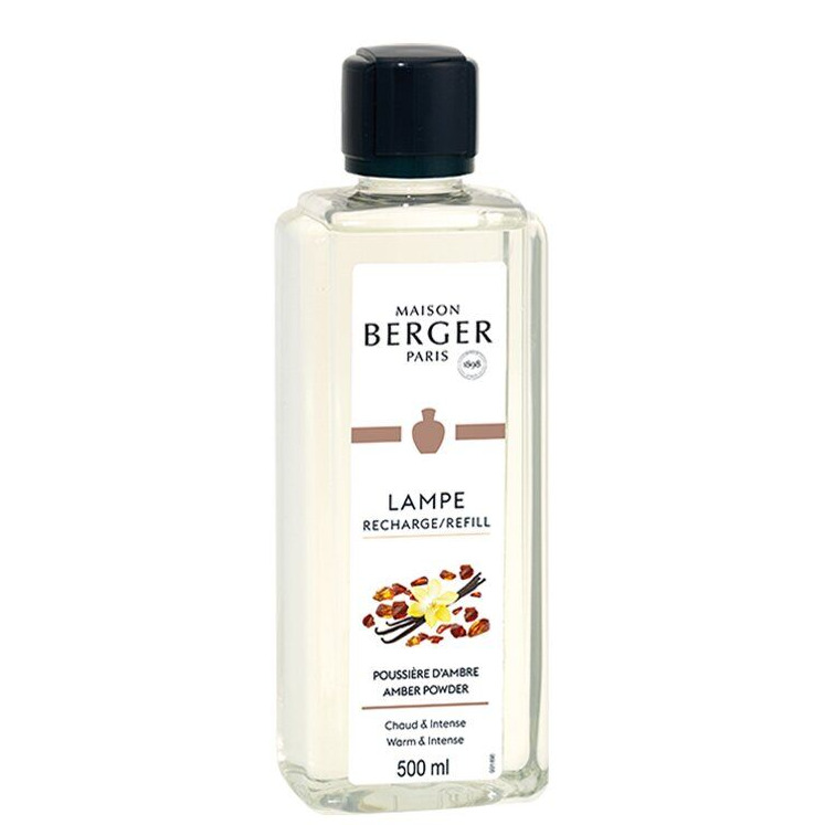 Amber Powder Refill 500 ml Flasche mit Maison Berger Paris Amber Powder Lampen-Nachfüller
