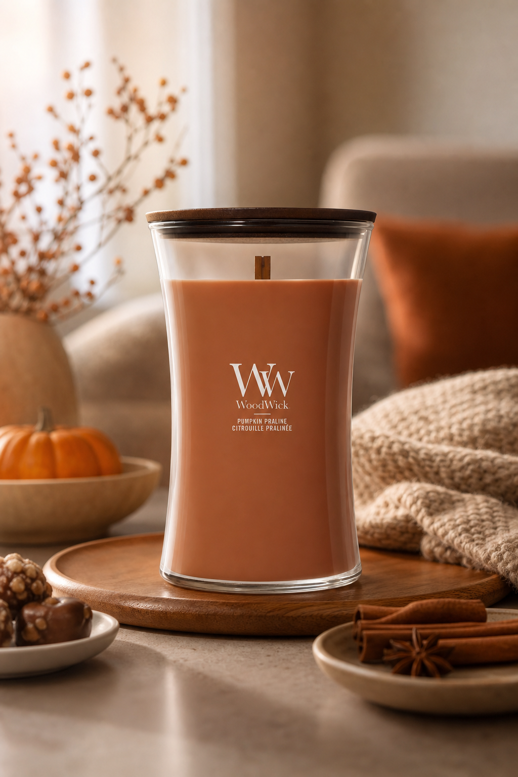 Pumpkin Praline 610g in einer stimmungsvollen Anwendungsszene