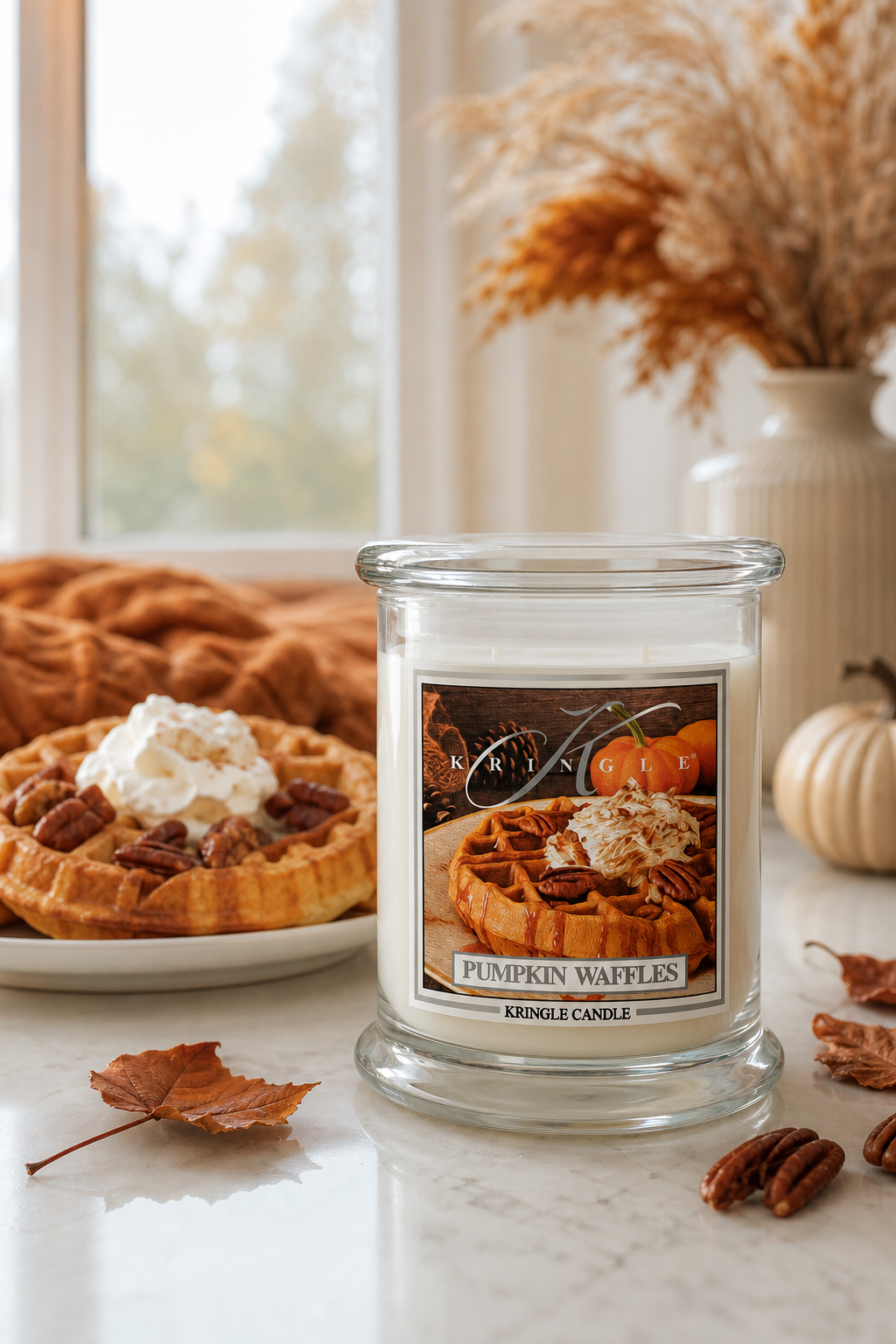 Pumpkin Waffles 411g in einer stimmungsvollen Anwendungsszene