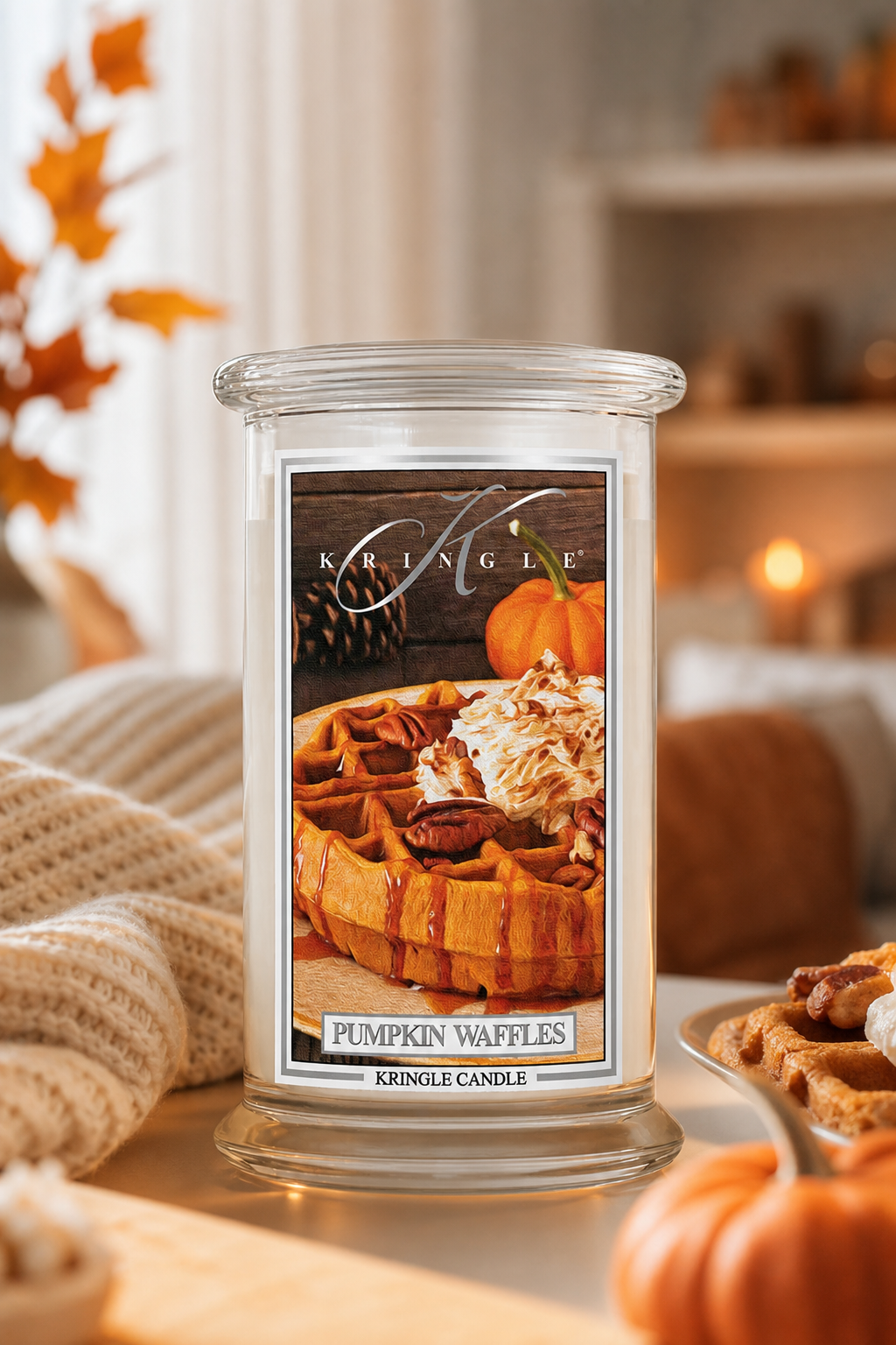 Pumpkin Waffles 623g in einer stimmungsvollen Anwendungsszene