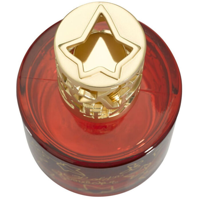 Draufsicht auf die Sternöffnung der goldenen Lampe Berger Abdeckung