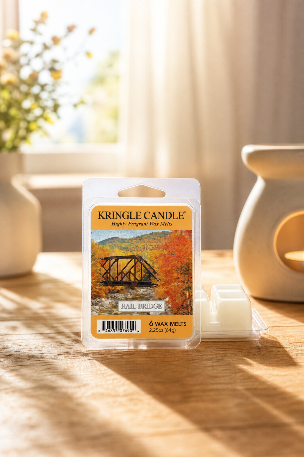 Rail Bridge Wax Melts 64g in einer stimmungsvollen Anwendungsszene