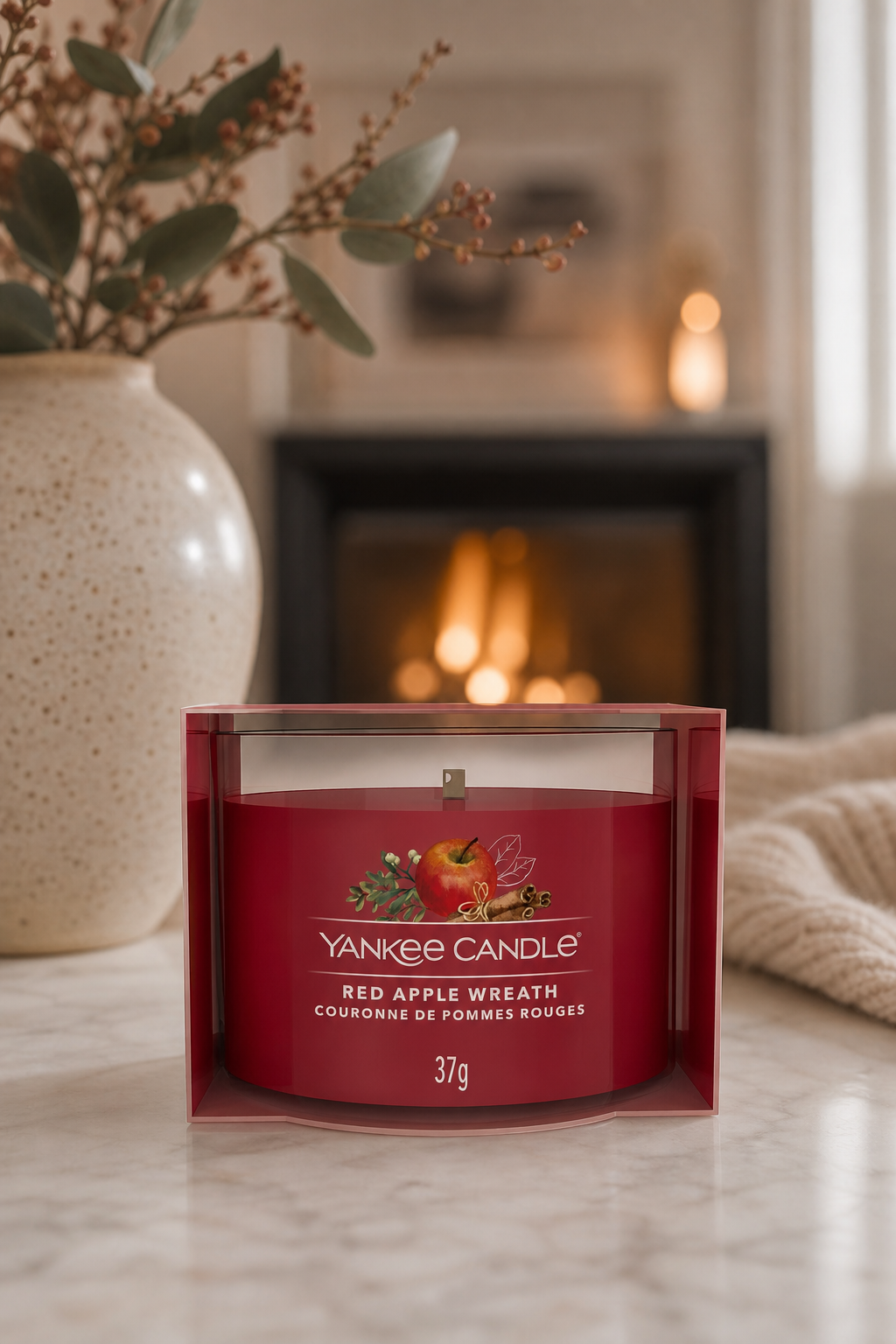 Red Apple Wreath 37g in einer stimmungsvollen Anwendungsszene