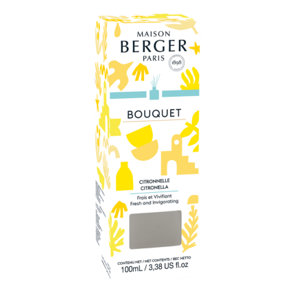 Vorderseite der Verpackung mit Citronnelle-Duftbezeichnung und 100 ml Inhalt