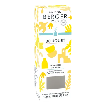 Vorderseite der Verpackung mit Citronnelle-Duftbezeichnung und 100 ml Inhalt