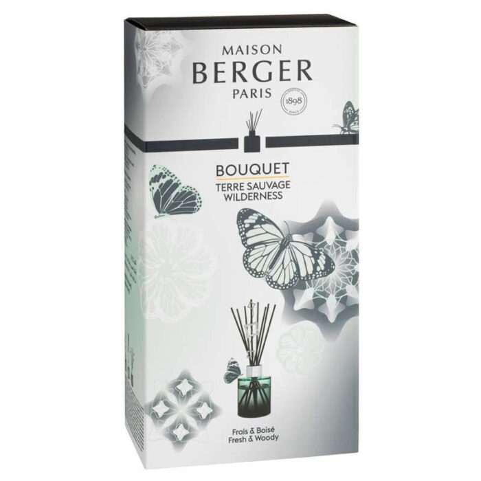 Verpackung mit Aufdruck Bouquet Terre Sauvage und Fresh & Woody