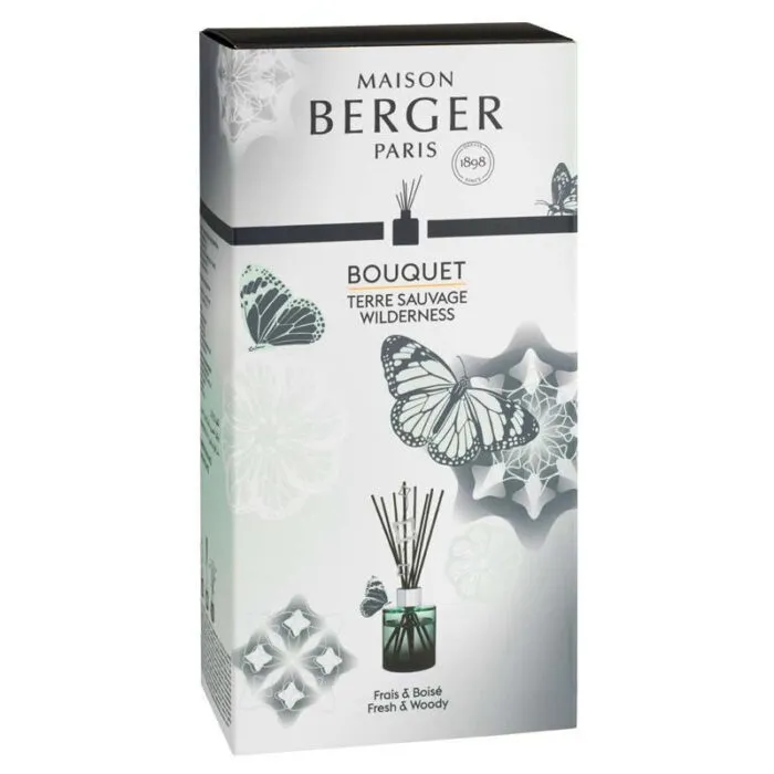 Verpackung mit Aufdruck Bouquet Terre Sauvage und Fresh & Woody