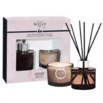 Maison Berger Diffuser und Duftkerze vor der Produktverpackung