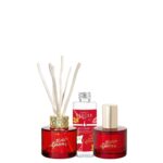 Roter Diffuser, Nachfüllflasche und Raumspray im Sweet Design