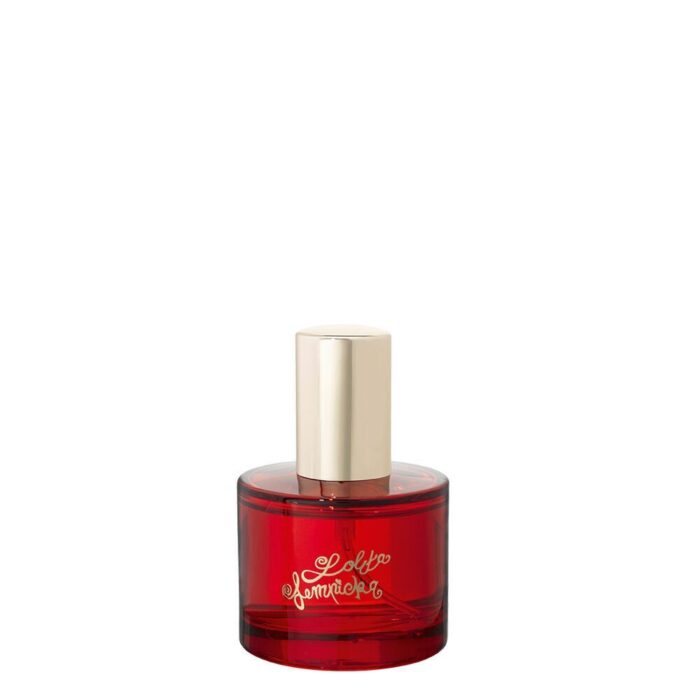 Rote Sweet Raumsprayflasche auf weißem Hintergrund