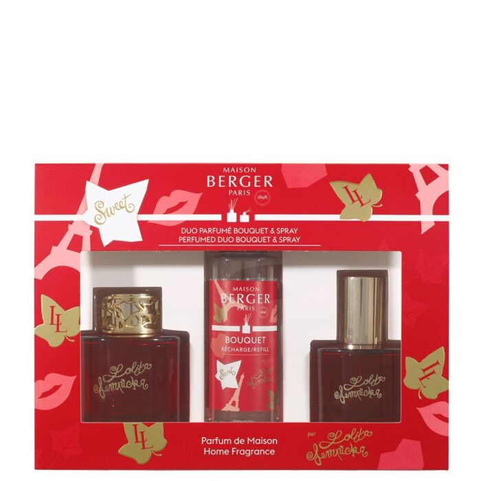 Maison Berger Sweet Geschenkset mit drei Produkten in roter Verpackung