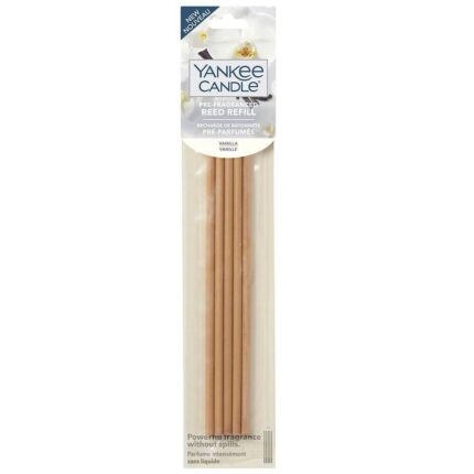 Verpackte Yankee Candle Vanilla Reed Refill-Nachfüllpackung mit mehreren Duftstäbchen