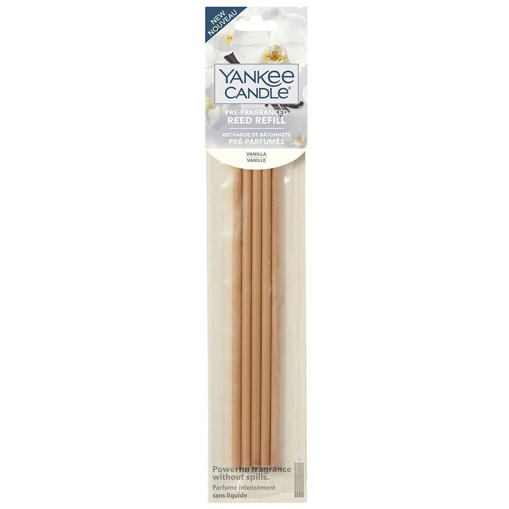 Yankee Candle Vanilla Reed Refill Yankee Candle Vanilla Pre-Fragranced Reed Refill mit mehreren Duftstäbchen in Verpackung