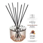 Maison Berger Diffuser mit schwarzen Duftstäbchen und Nachfüllflasche