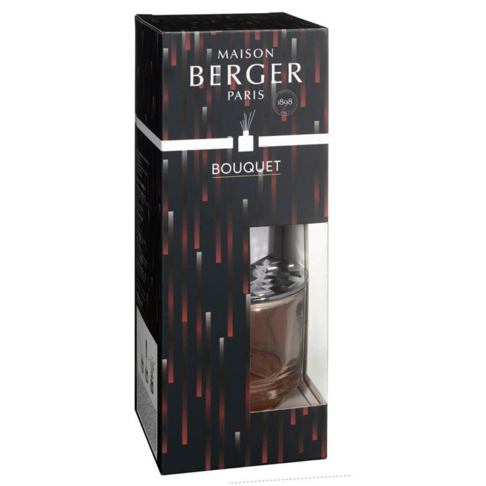 Maison Berger Verpackung mit sichtbarem Glasdiffuser und Aufschrift Bouquet