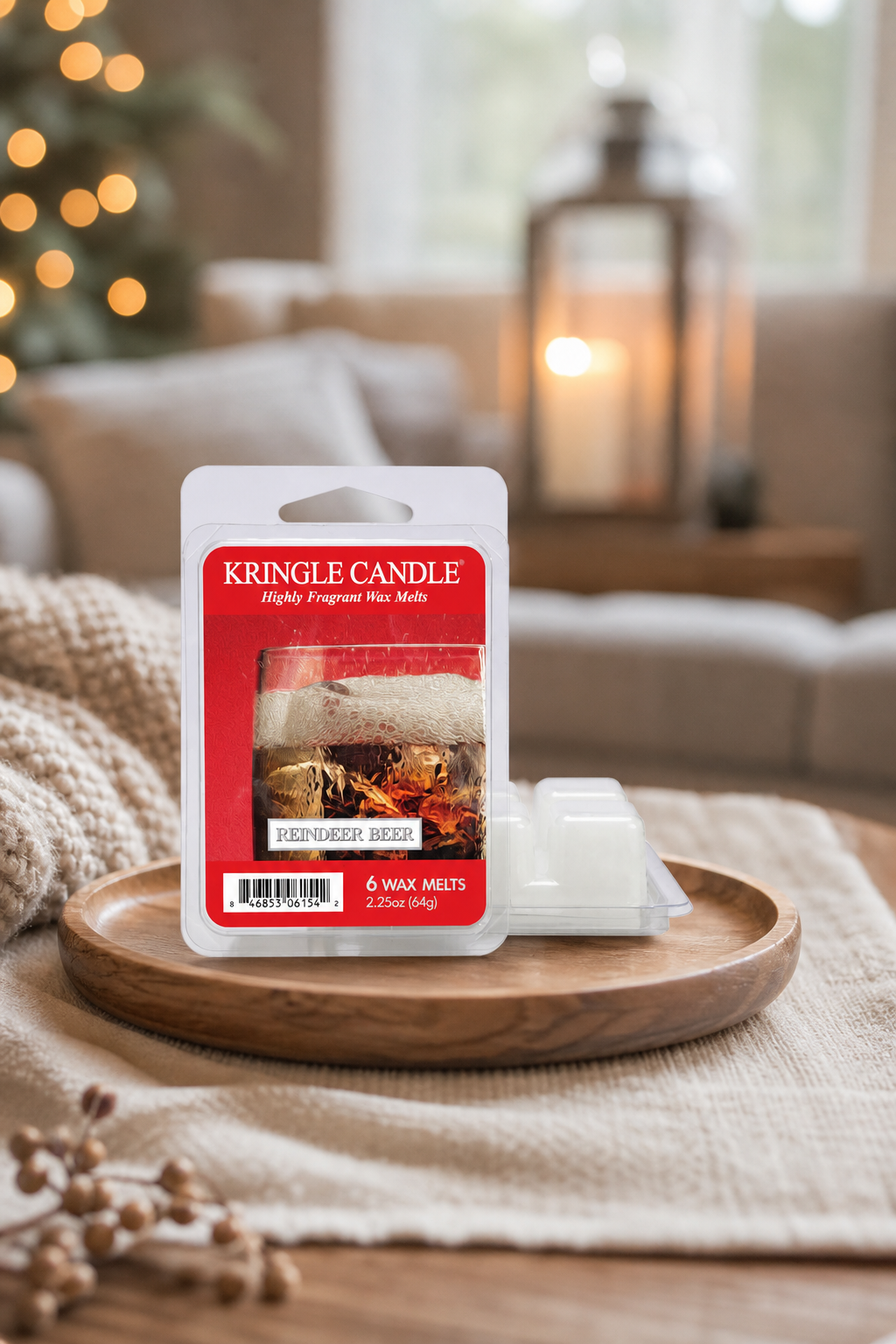 Reindeer Beer Wax Melts 64g in einer stimmungsvollen Anwendungsszene