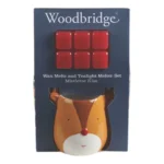 Frontansicht der Woodbridge-Verpackung mit Reindeer-Schmelzer und sechs Wachsmelts