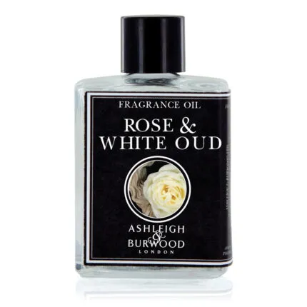Flasche mit Rose & White Oud Fragrance Oil von Ashleigh & Burwood