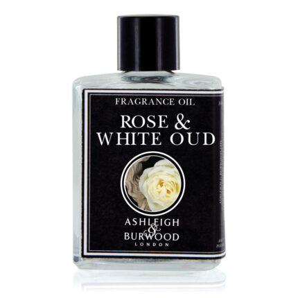 Flasche mit Rose & White Oud Fragrance Oil von Ashleigh & Burwood