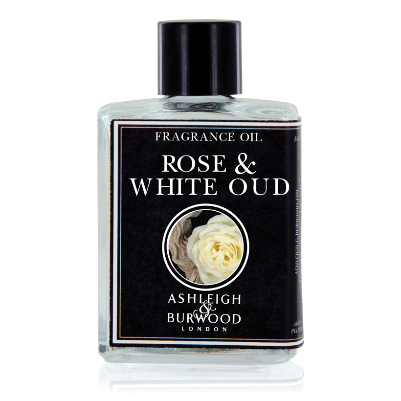 Rose & White Oud Duftöl Flasche mit Rose & White Oud Fragrance Oil von Ashleigh & Burwood