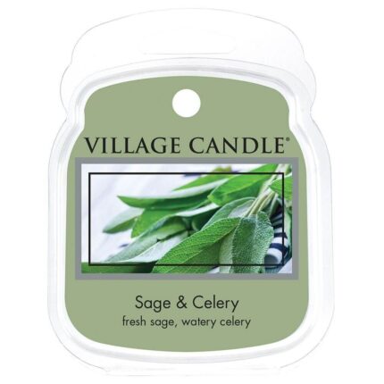 Nahaufnahme des Village Candle Sage & Celery Wachsmelts