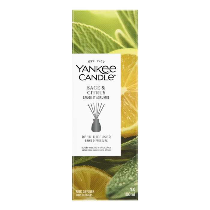 Verpackung des Yankee Candle Sage & Citrus Reed Diffusers mit 100 ml