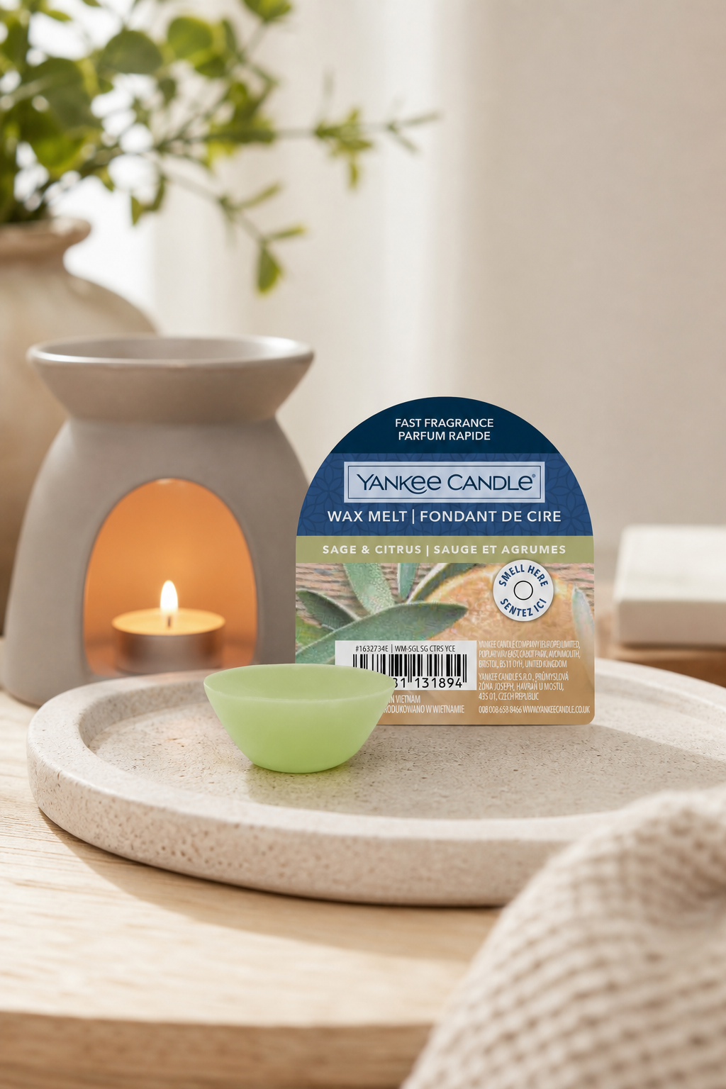 Sage & Citrus Wachsmelt 22g in einer stimmungsvollen Anwendungsszene