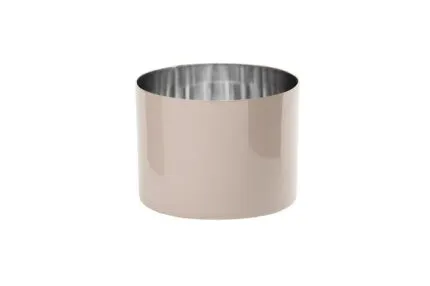 Saigon Edelstahl-Windlicht M sandstone – Produktansicht