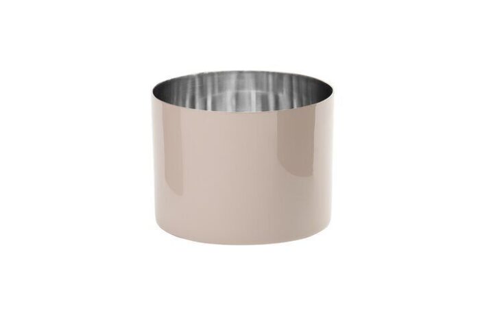 Saigon Edelstahl-Windlicht M sandstone – Produktansicht