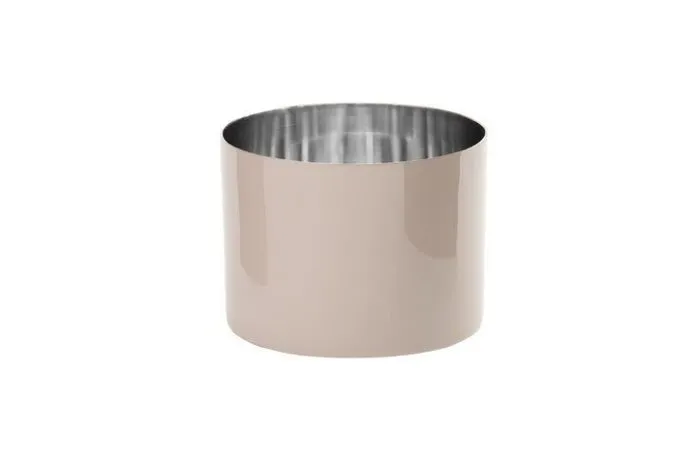 Saigon Edelstahl-Windlicht M sandstone – Produktansicht