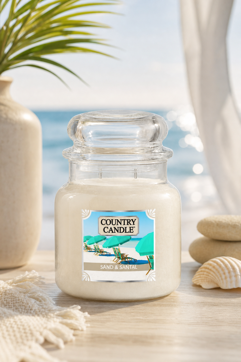 Sand & Santal 454g – Stimmungsbild Sand & Santal 454g in einer stimmungsvollen Anwendungsszene