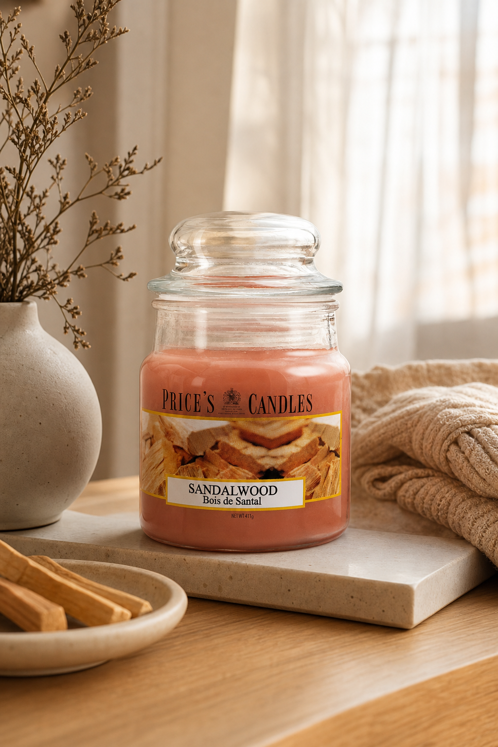 Sandalwood 100g in einer stimmungsvollen Anwendungsszene