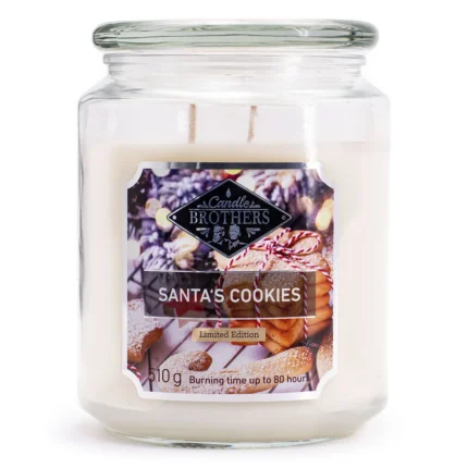 Candle Brothers Santa's Cookies Duftkerze mit zwei Dochten im Glas