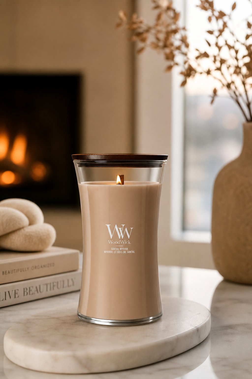Santal Myrrh 610g in einer stimmungsvollen Anwendungsszene