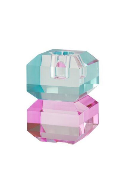 Sari Kerzenhalter 9cm blau/rosa – Produktansicht