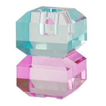 Sari Kerzenhalter 9cm blau/rosa – Hauptansicht