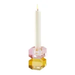 Sari Kerzenhalter 9cm geld/rosa – Produktansicht