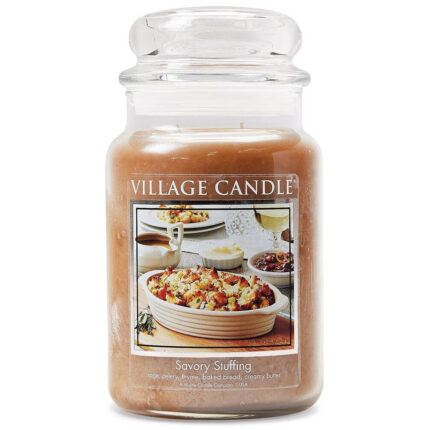 Savory Stuffing Duftkerze von Village Candle im transparenten Glas