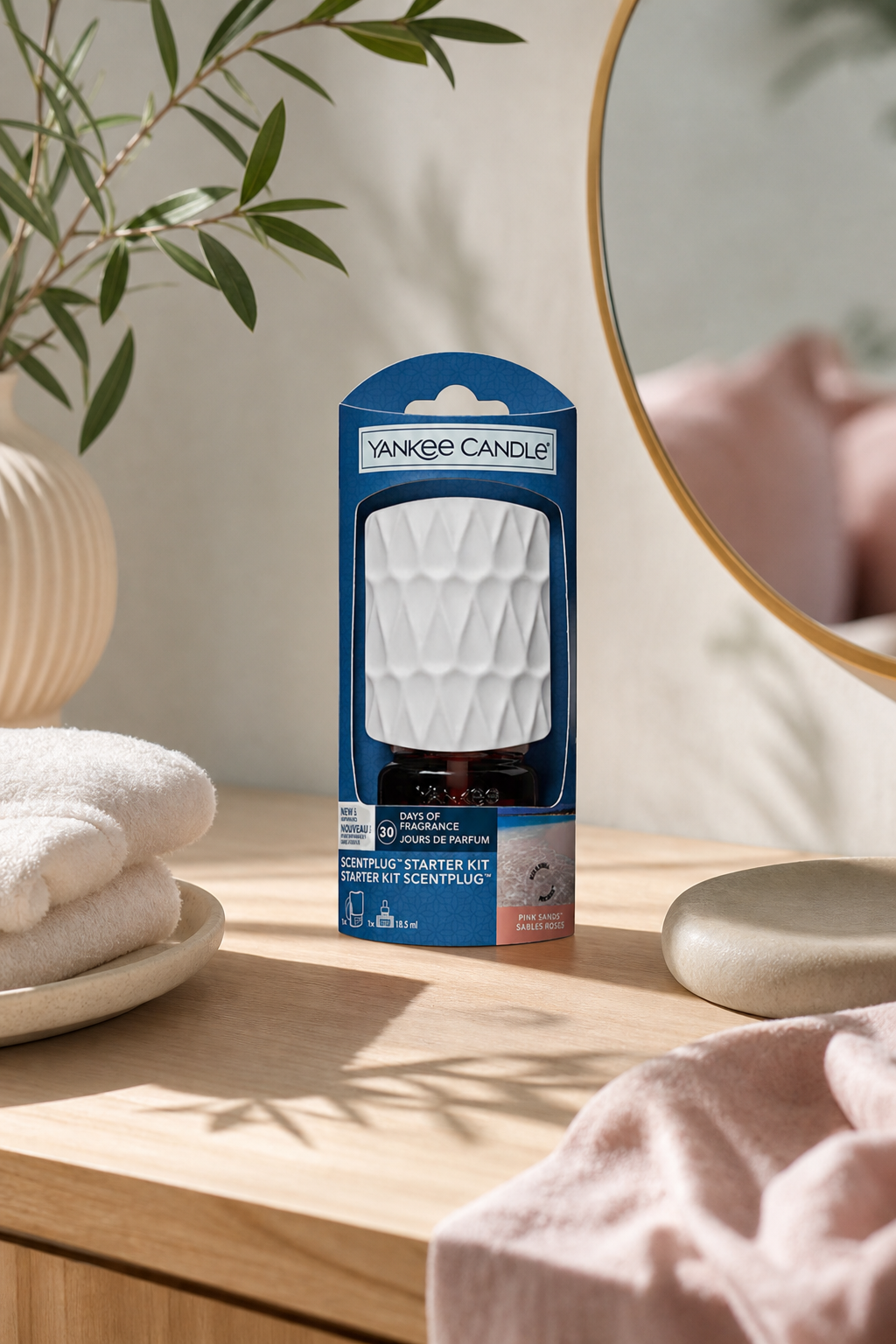 ScentPlug Starter Kit Pink Sands in einer stimmungsvollen Anwendungsszene